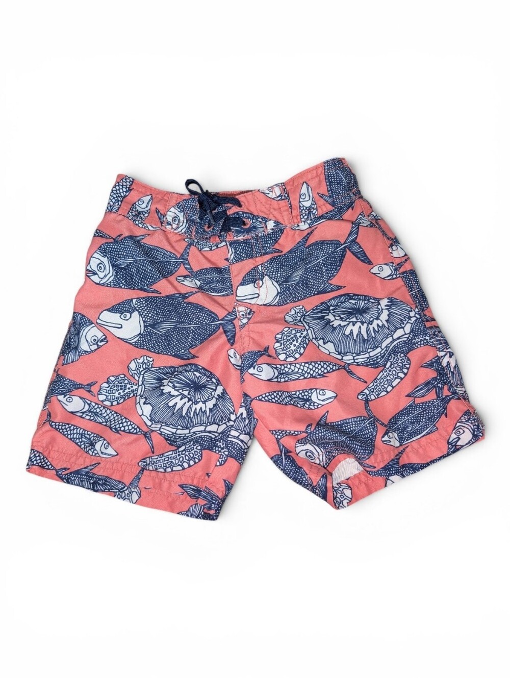 Janie & Jack Coral Fish Print‎ Swim Trunks Boys 2T Nautical Sea Life Swim Shorts